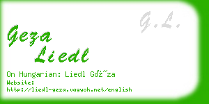 geza liedl business card